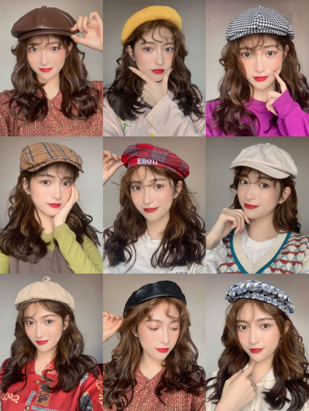 秋冬百搭超级好看贝雷帽,高级感穿搭冬季贝雷帽