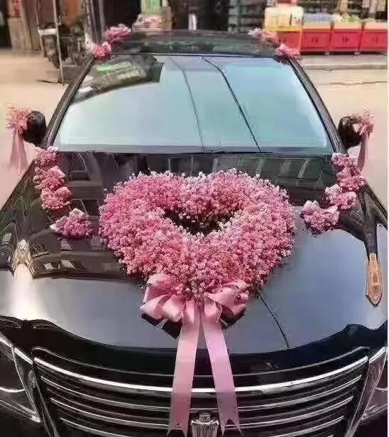 头车婚车装饰鲜花样式,婚车头车装饰图片大全
