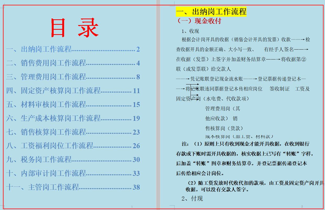 财务的工作流程和职责,财务的工作及流程