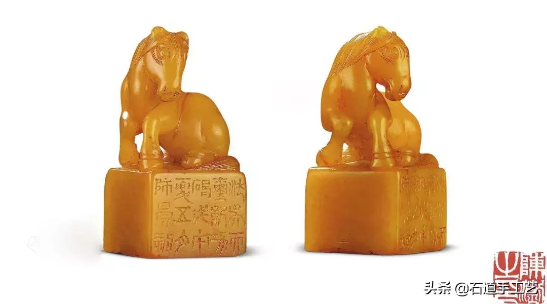 清代中后期田黄印章图片,馆藏田黄印章细节