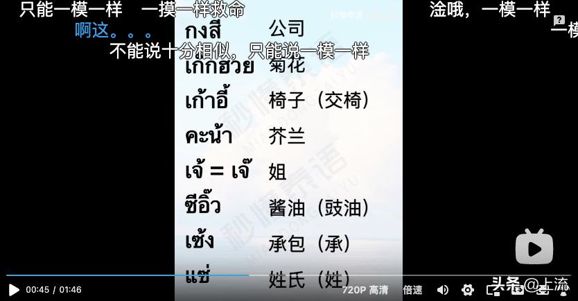 潮汕人泰语,潮汕人讲泰语