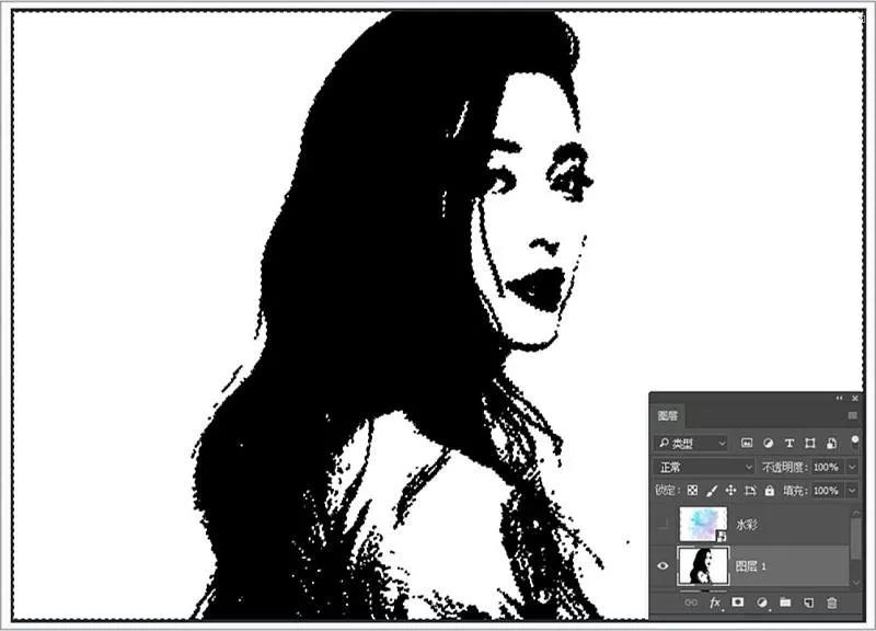 ps人像水彩画制作,ps人像水墨画调色教程