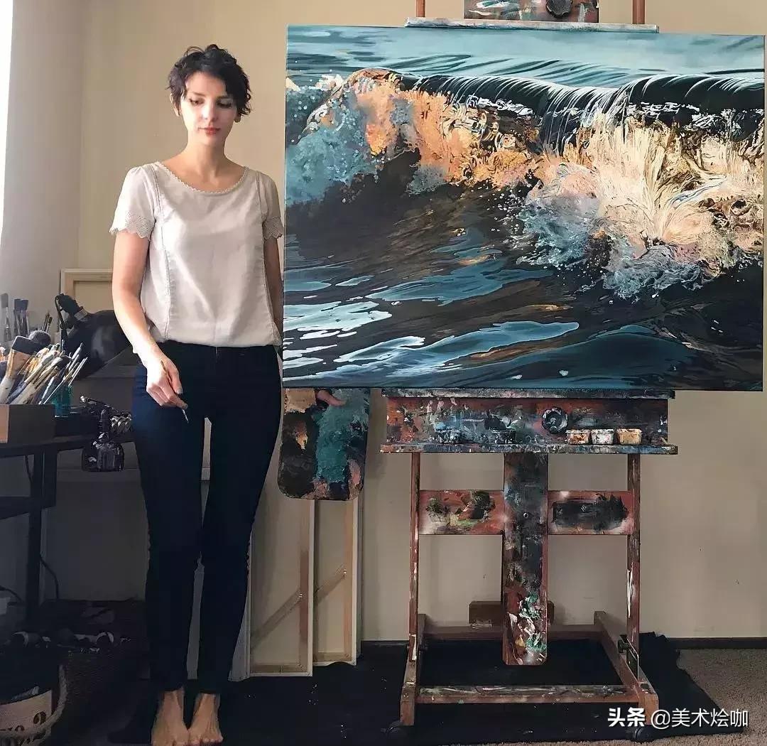 简单而又漂亮的大海图绘画,用水彩笔画一幅美丽的大海画