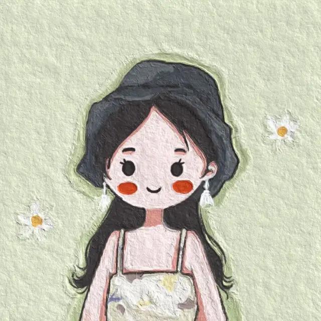 油画卡通头像男,微信头像女卡通呆萌动画