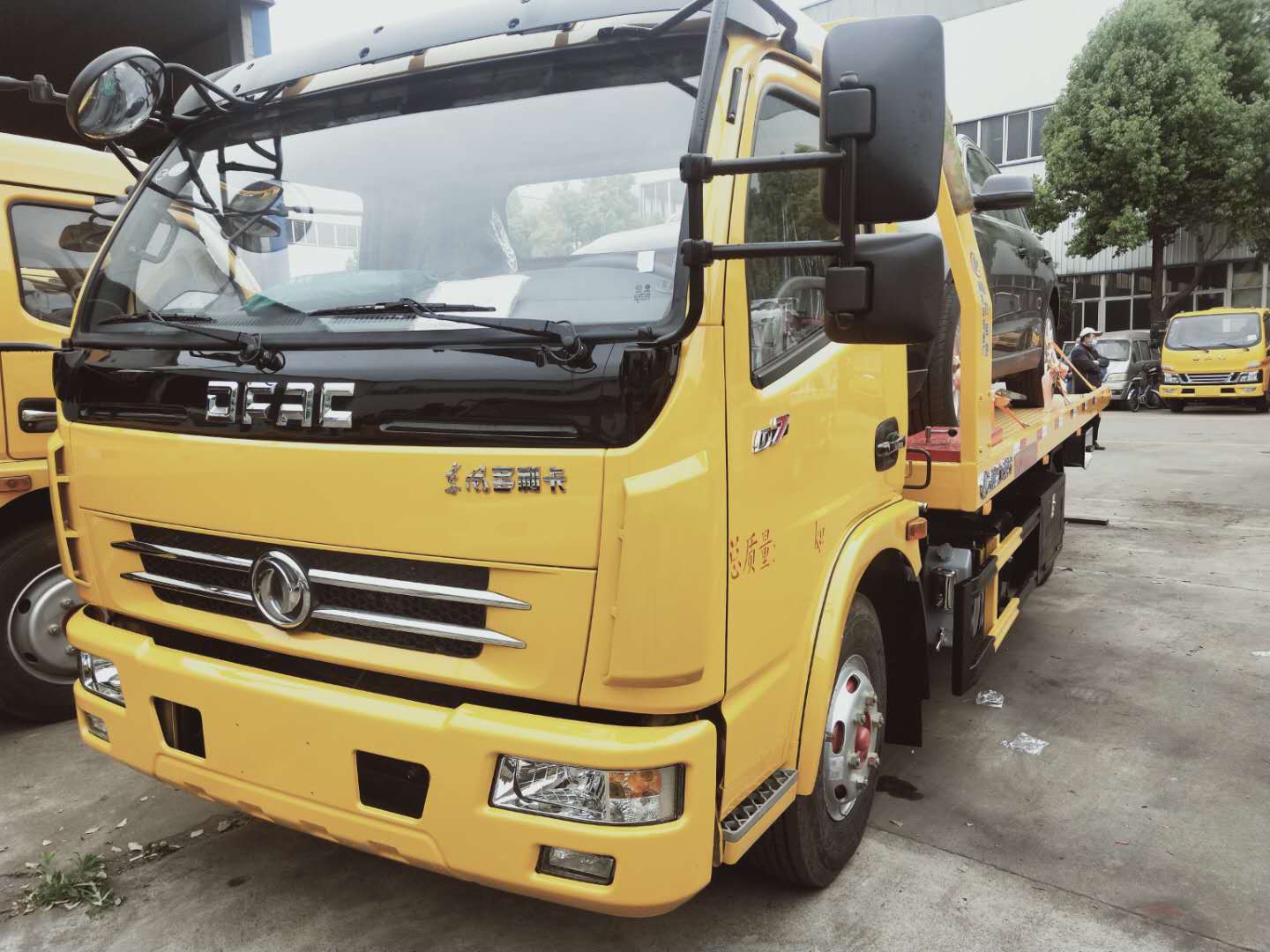 东风多利卡d7清障车发车视频,二手黄牌东风多利卡d7清障车