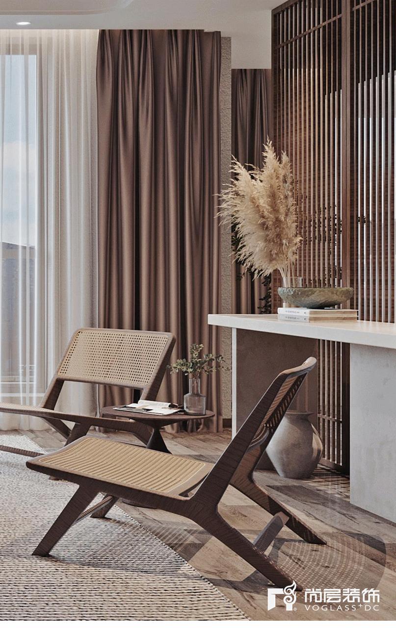 800平侘寂风装修设计案例,800平米禅意别墅