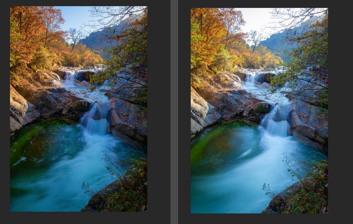 ps用蒙版将两张风景照片合在一起,光雾山秋色高清摄影图