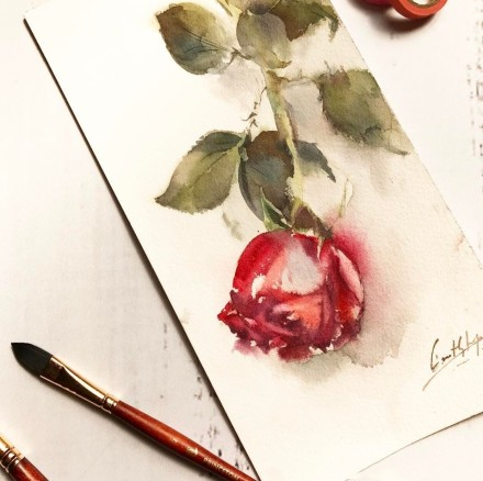 水彩表达情绪,水彩积极向上的画