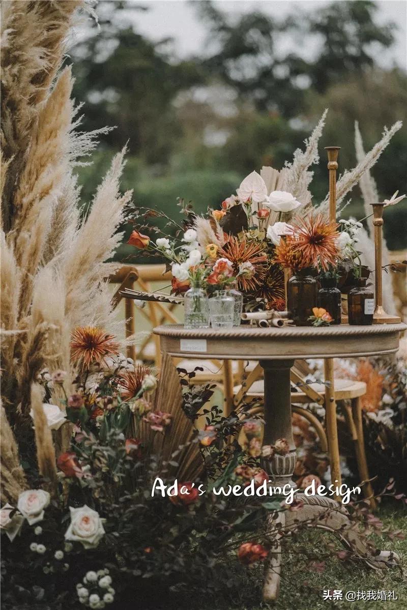 极简西式婚礼户外布置,法式复古婚礼户外效果