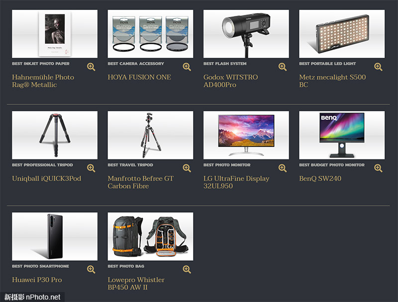 TIPA摄影器材大奖公布:尼康佳能成最大赢家,华为P30Pro在列!