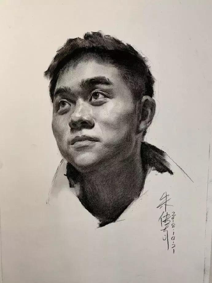 央美状元朱传奇素描,央美朱传奇