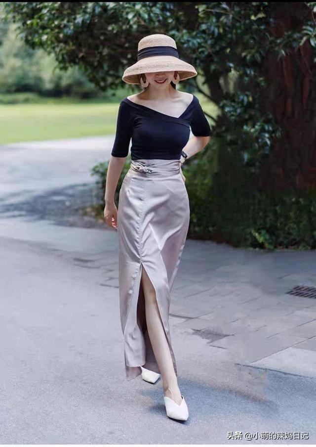 三木半身裙新款春秋,三木大码冬显瘦不规则毛呢半身裙