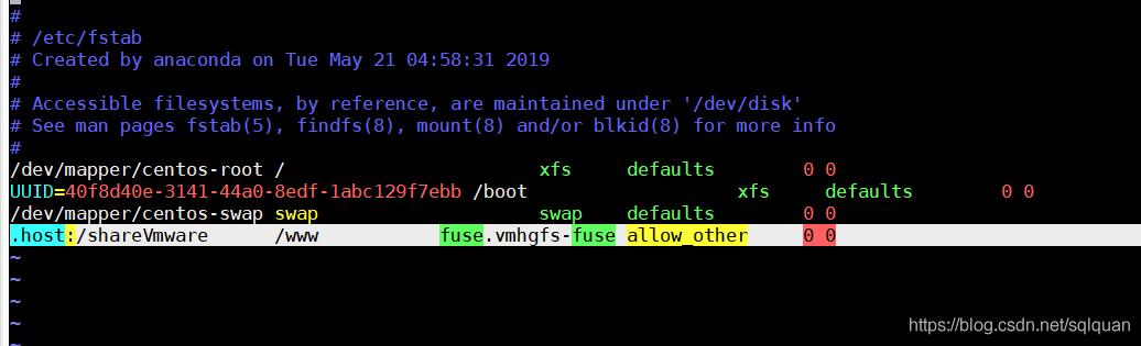 VMware的centos7与window系统共享文件夹
