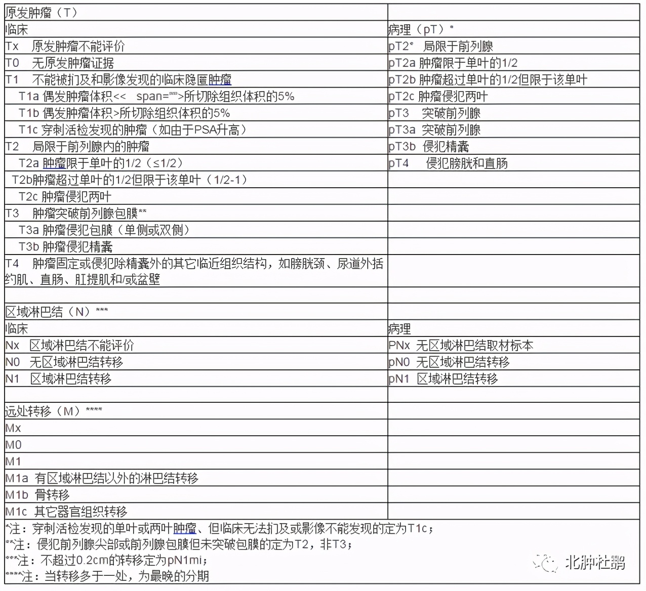 前列腺癌中tmd分期中的t0是指,前列腺癌病理分期pt2是什么意思