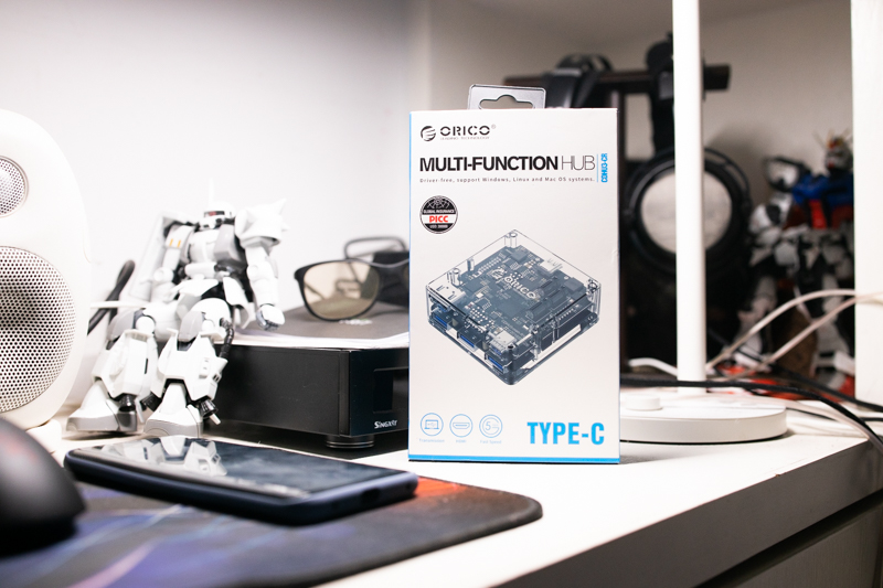 orico透明usb3.0集线器,oricotypec多功能集线器