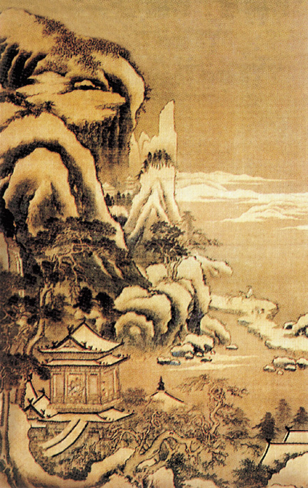 中国传世山水画上中下,明代画家文伯仁山水画40幅欣赏