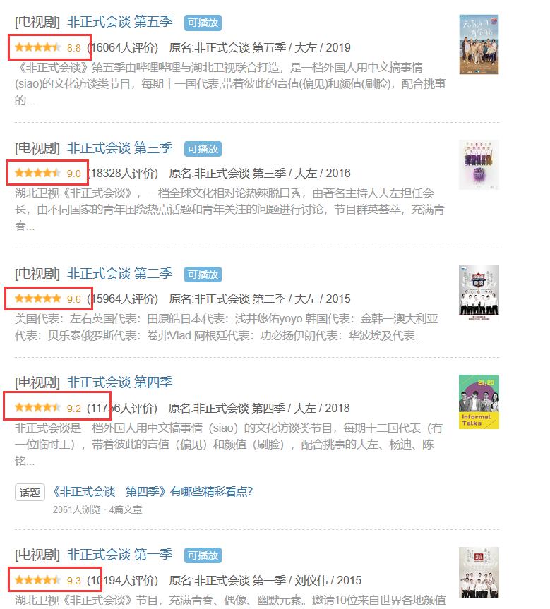 冷门综艺4部,非正式会谈第八季推荐的综艺