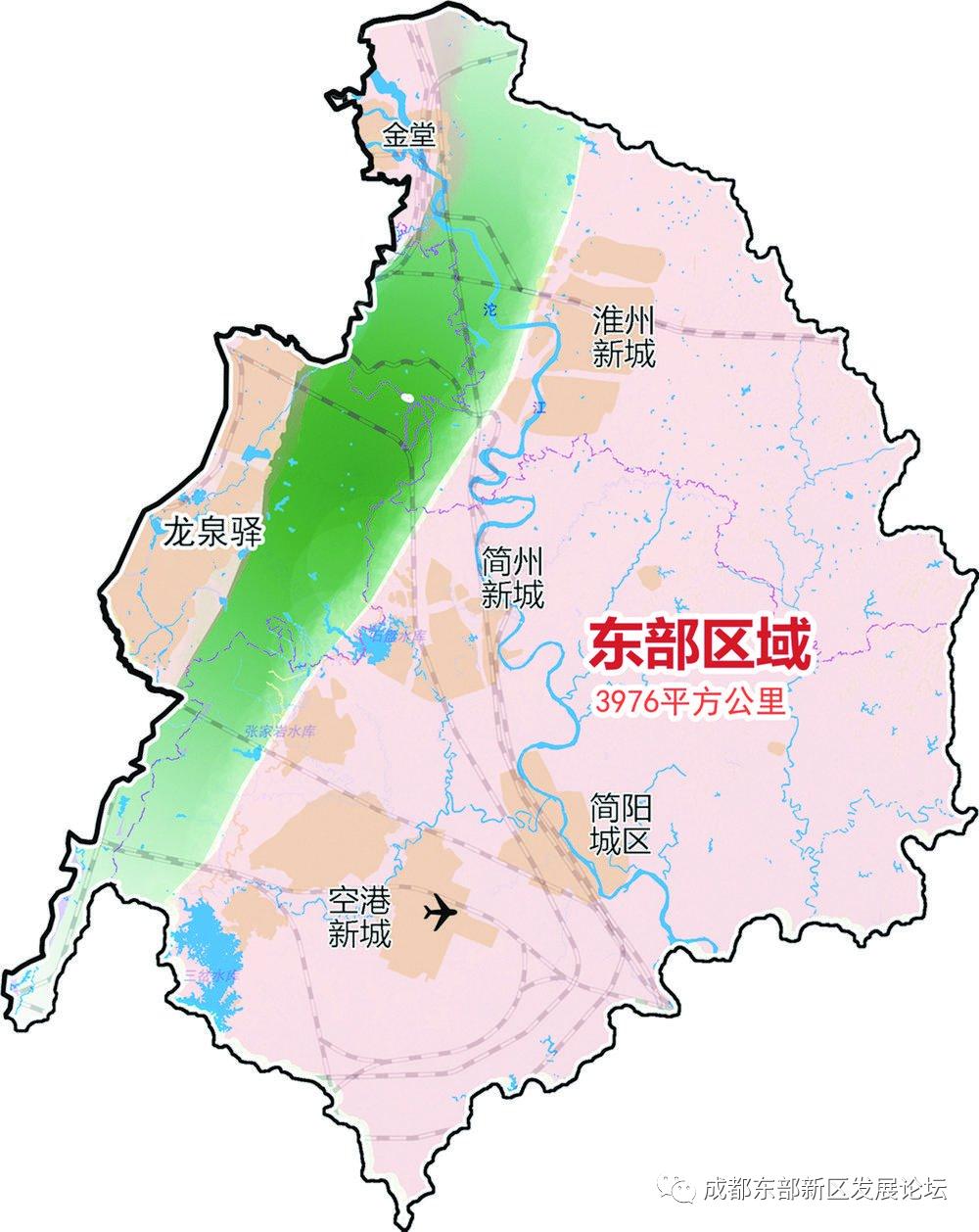 成都东进的核心板块,成都东进四大新城图