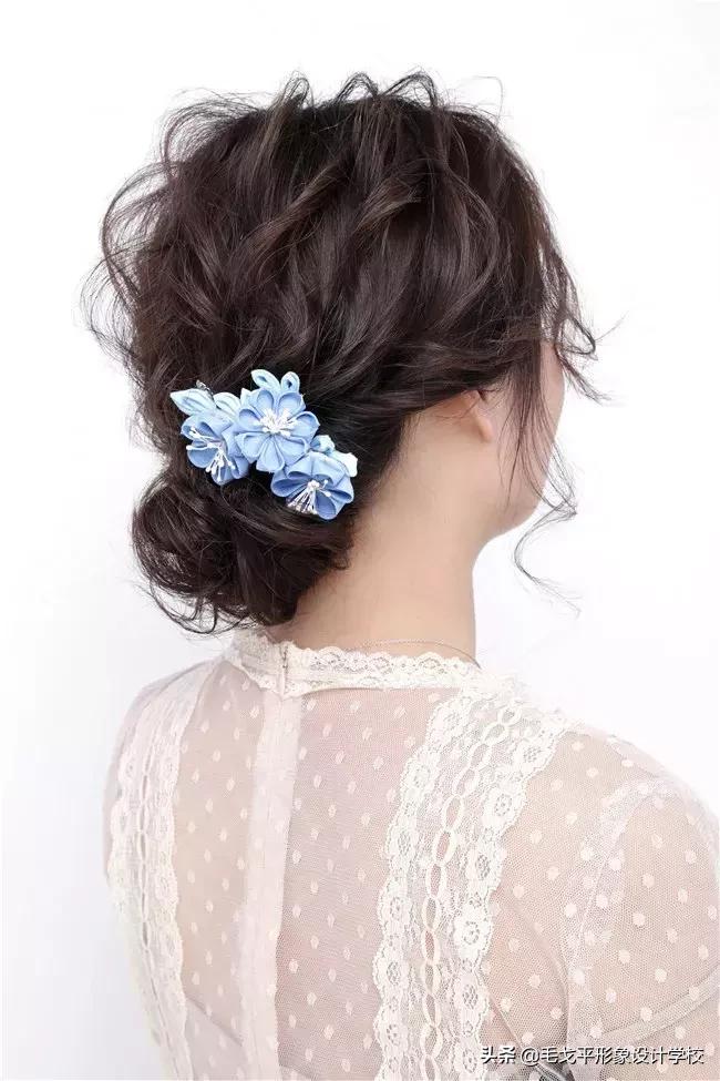 一学就会的日系盘发,新娘日系纹理盘发教程