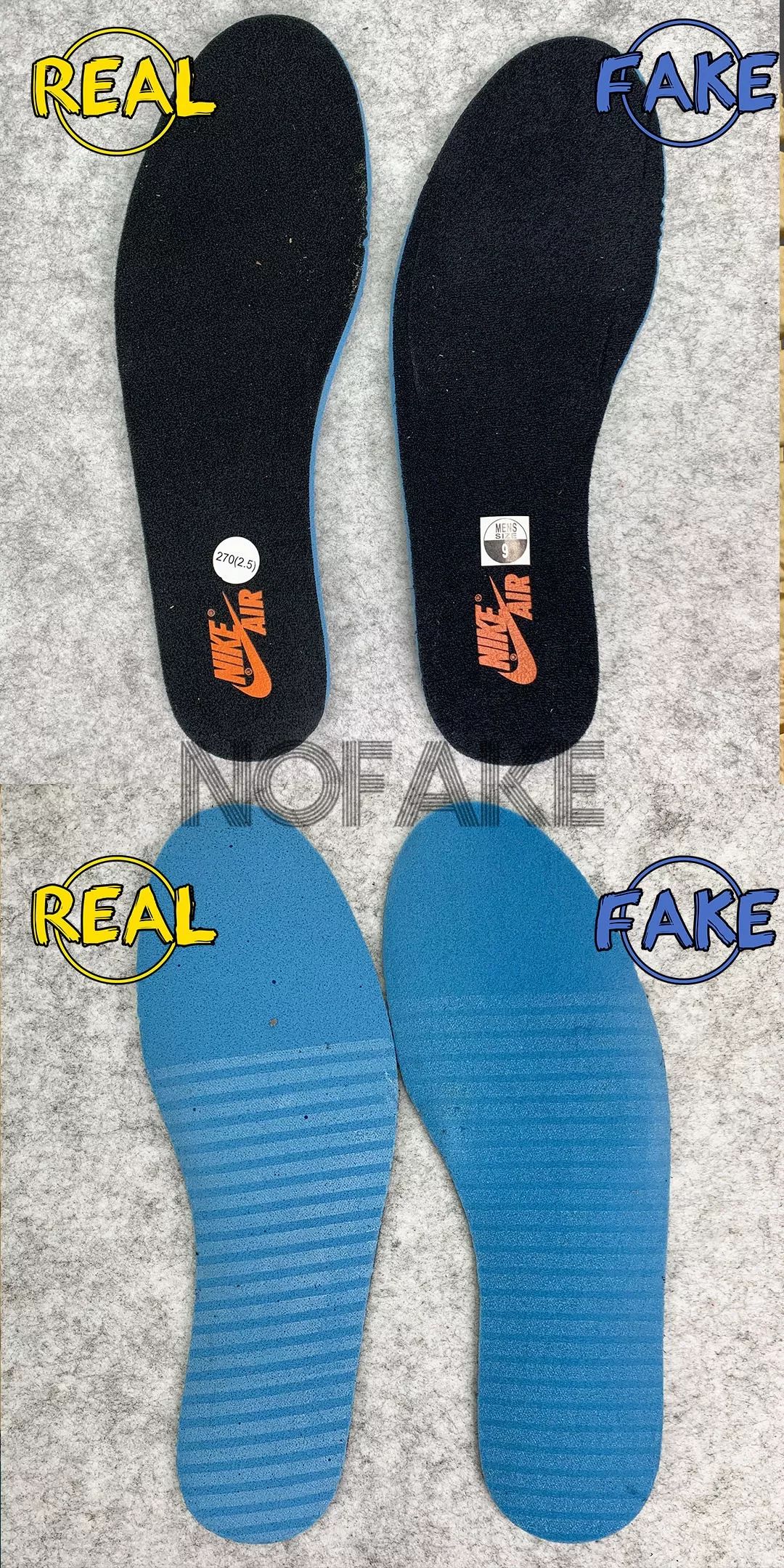 airjordan1猪油扣碎真假对比,airjordan1黑橙扣碎鉴定