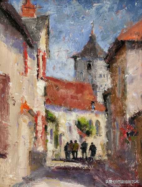 现代风景油画高清大图,后现代油画素材