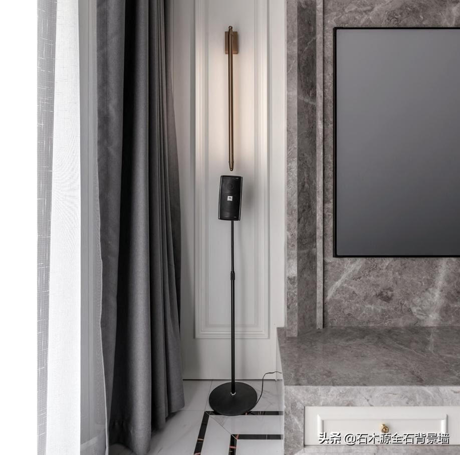 侘寂风石材背景墙,石材背景墙北欧风