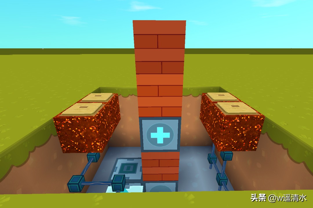 迷你世界自动门上下伸缩,迷你世界如何做上下伸缩门