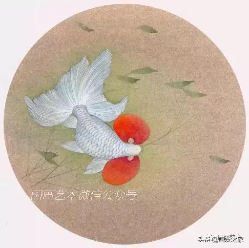 金鱼工笔国画精品欣赏,工笔金鱼图片大全大图