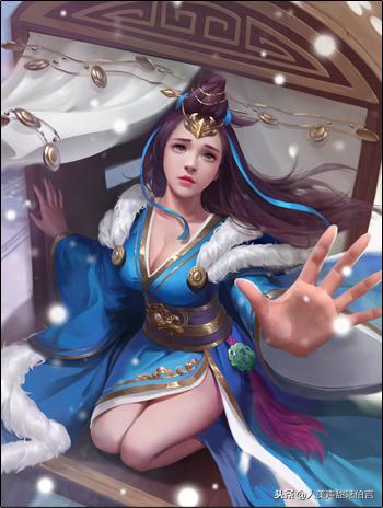 三国杀蔡文姬原画分析,三国杀蔡文姬皮肤泪捻琵琶