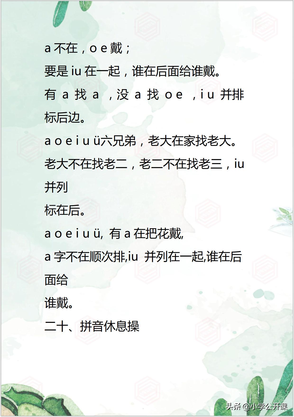 最简单最好学拼音顺口溜三天学会,学习汉语拼音的顺口溜