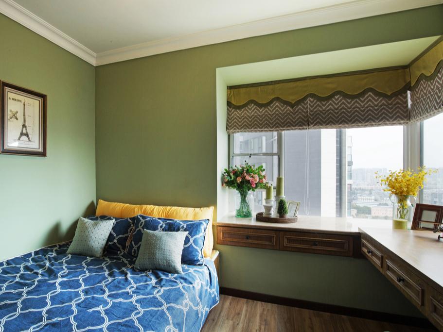 飘窗别浪费做书桌,飘窗书桌衣柜一体设计节约空间