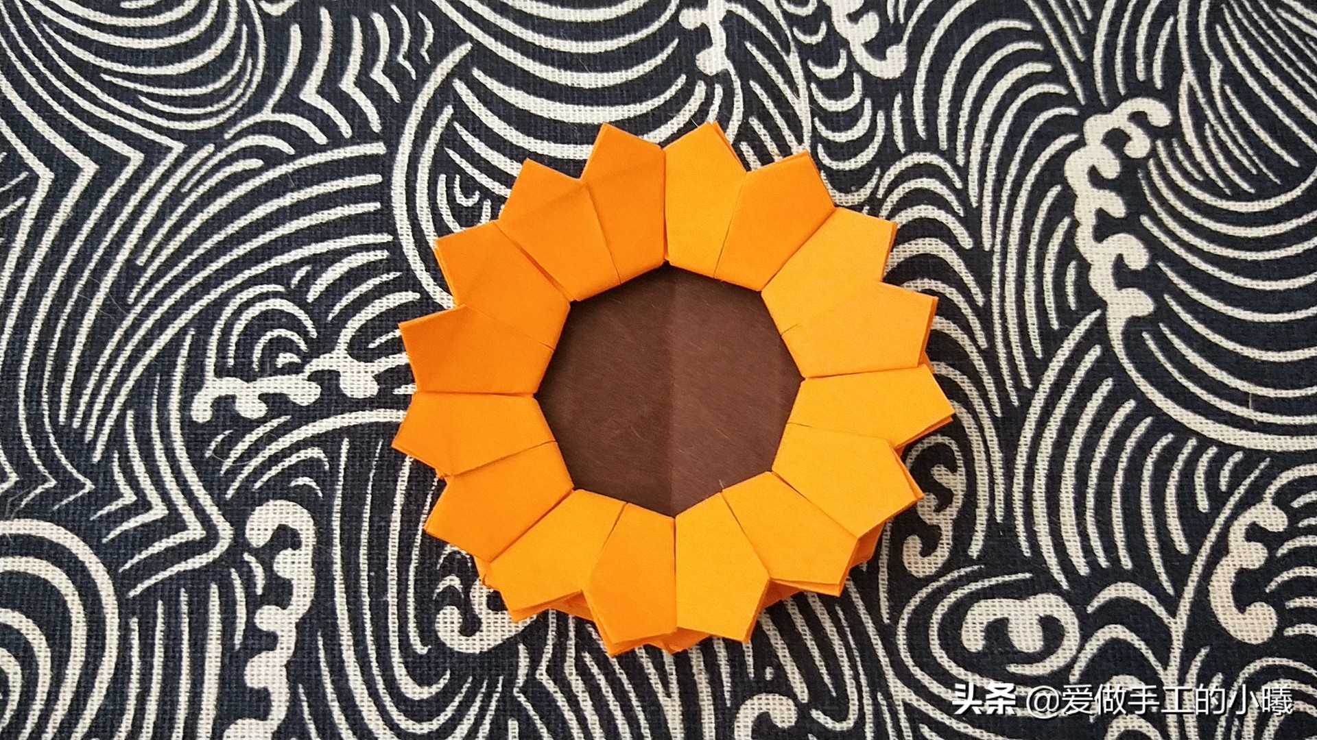 教师节手工立体折纸向日葵,向日葵手工折纸手抄报立体