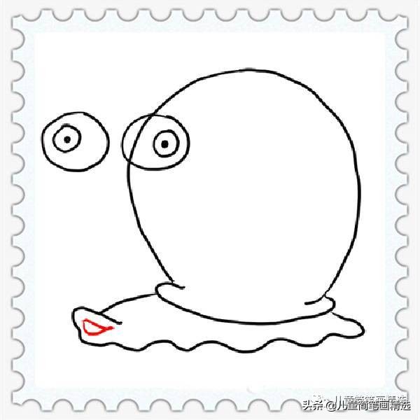 蜗牛的画法简笔画图片大全,蜗牛的画法儿童简笔画图文