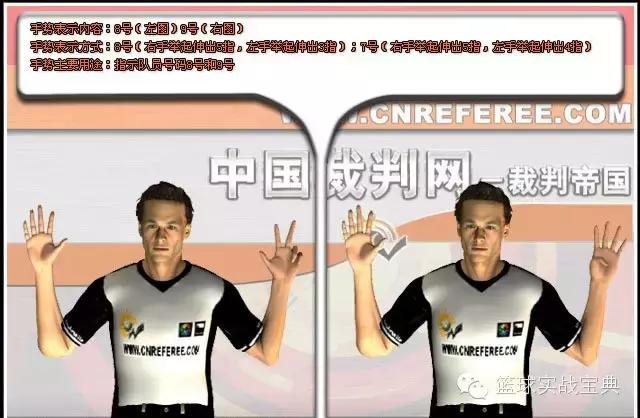 足球裁判判罚手势,NBA裁判判罚手势