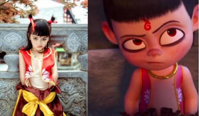 小孩哪吒cos动作,7岁哪吒cosplay图片