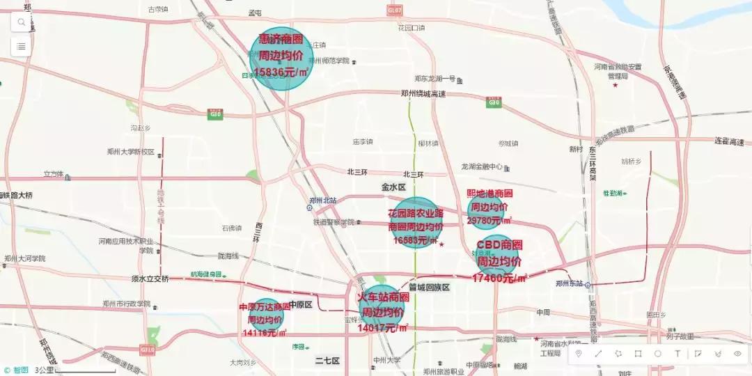 郑州一线商圈都有哪些,郑州商圈分析2020