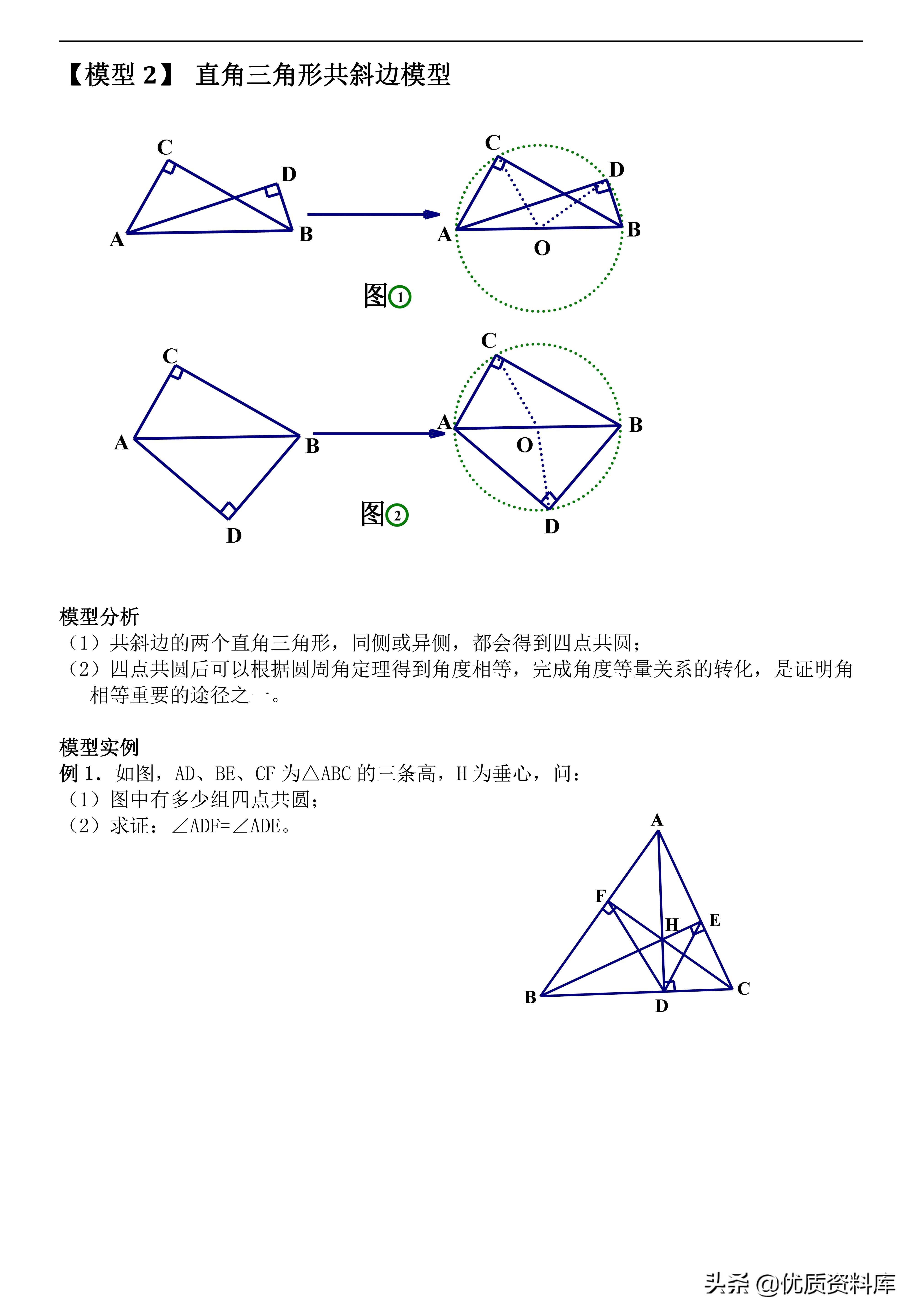 初中几何模型与解题通法下载,初中几何48个解题模型这本书好吗