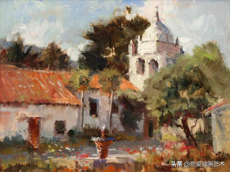 现代风景油画高清大图,后现代油画素材