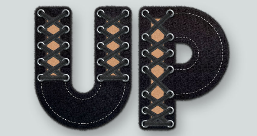 ps怎么做创意字体描边,ps鞋带花边怎么设计