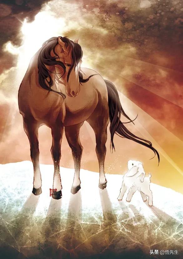 十二生肖接班图诗配画,又萌又暖,你喜欢自己的属相吗?