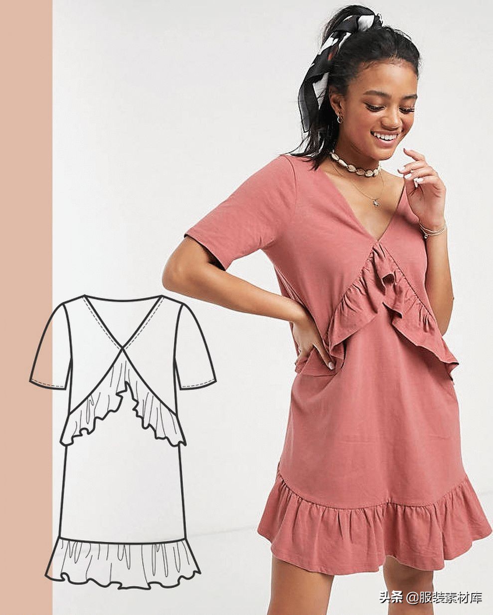 超简单的款式图,时尚法式图纸