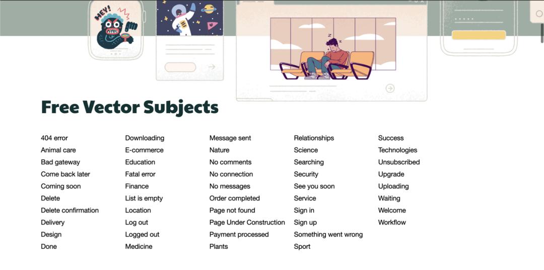 免费商用插画网站,插画素材网站免费