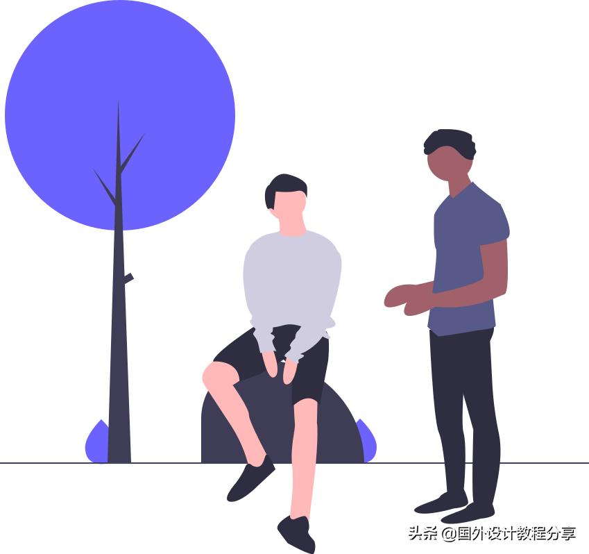 扁平矢量插画色彩教程,扁平矢量家具插画