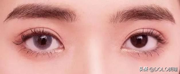 防蓝光透明美瞳,无滤镜深蓝美瞳