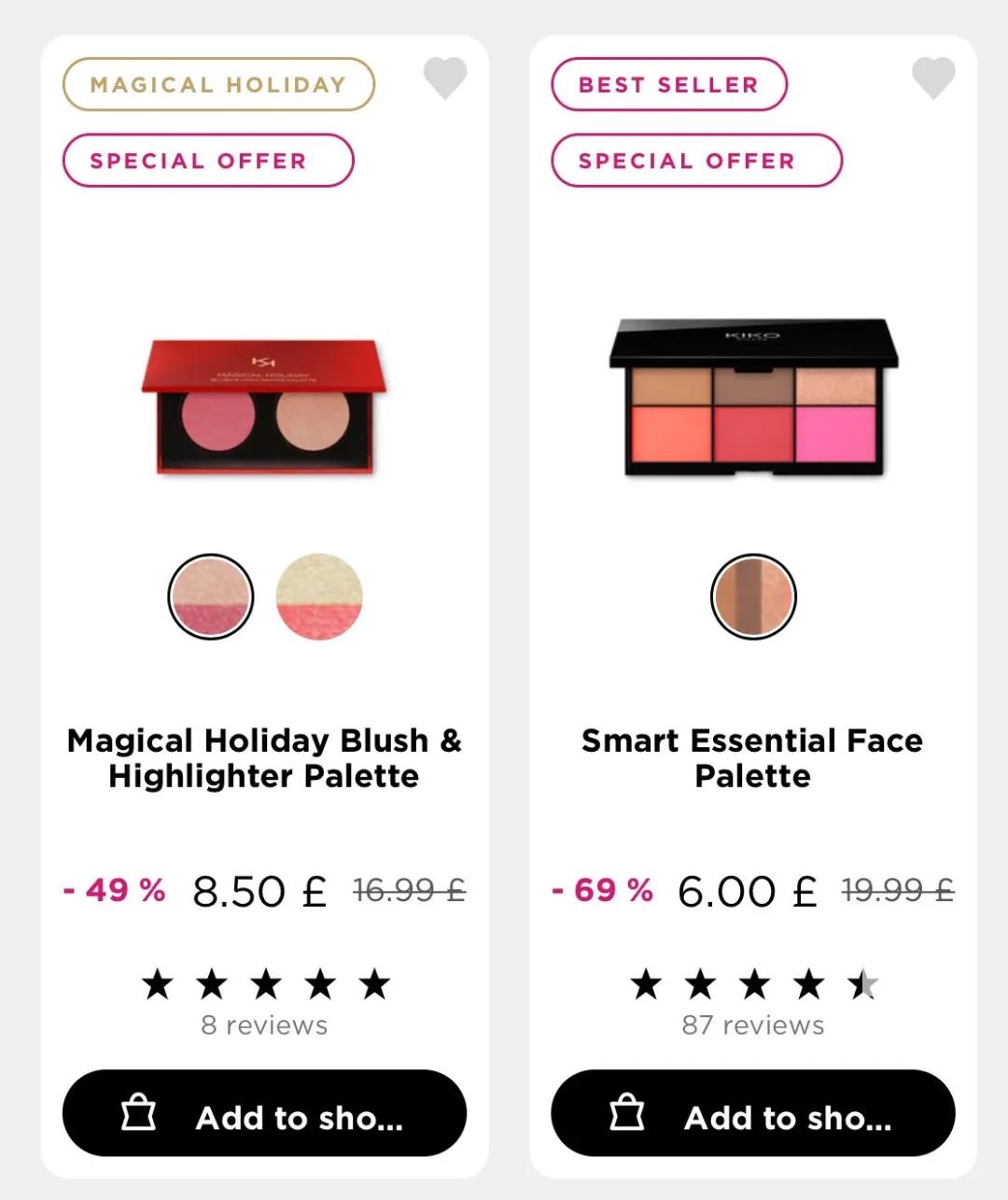 kiko和橘朵哑光高光,kiko水莲花粉饼和橘朵