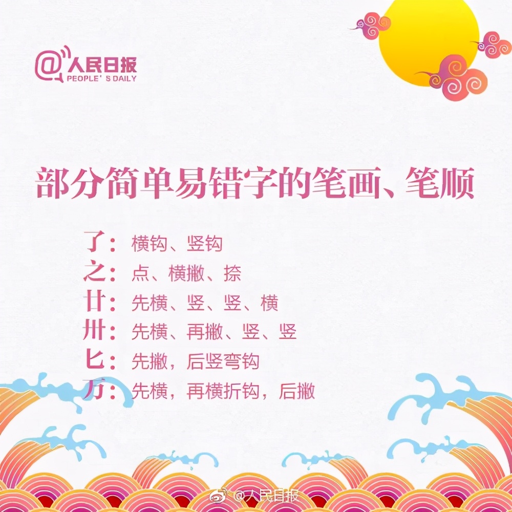 汉字笔顺的规则口诀表,汉字的笔顺规则讲解