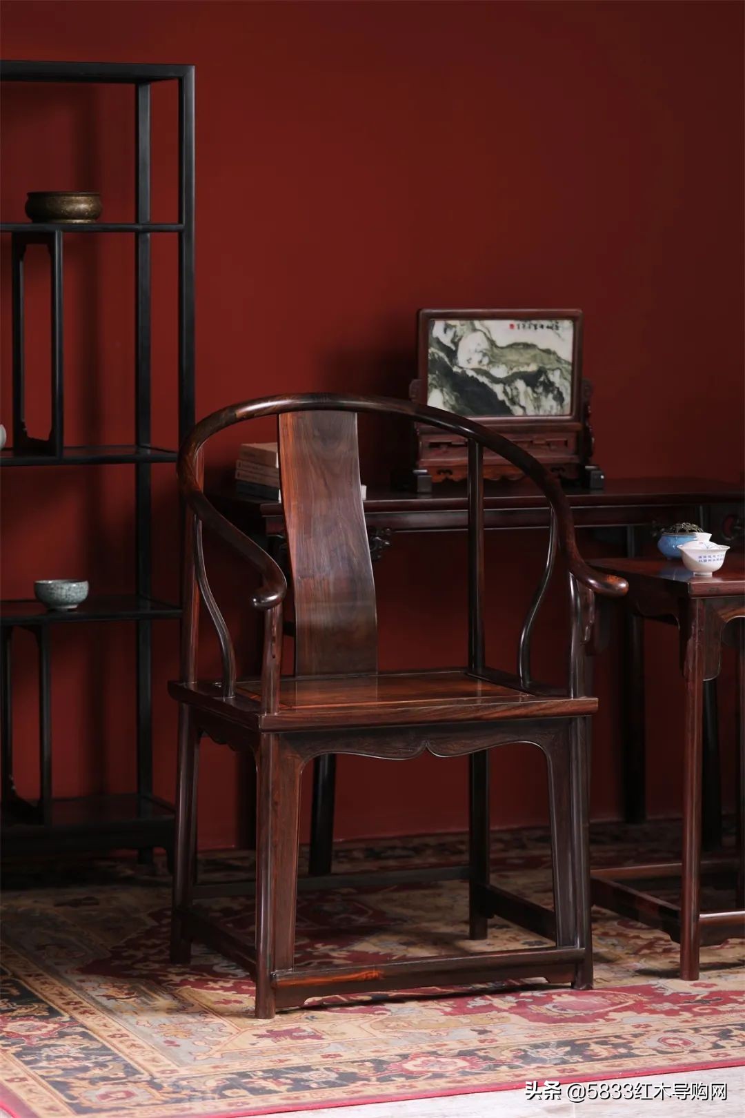 清式红木家具雕花,刺猬紫檀红木家具中式圈椅