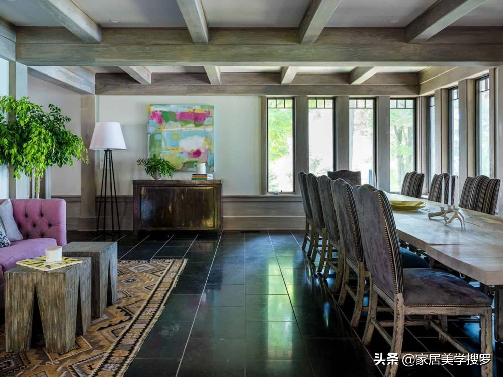 红橡木楼梯别墅,橡木楼梯踏步别墅