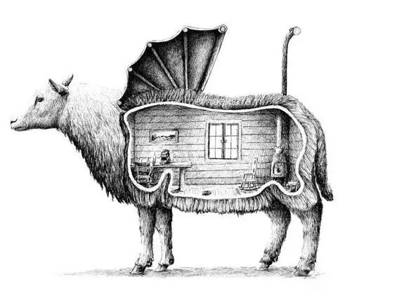 素描创意风景,创意性素描图片100张