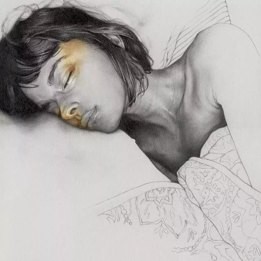 日本艺术素描画家,日本画家的素描作品